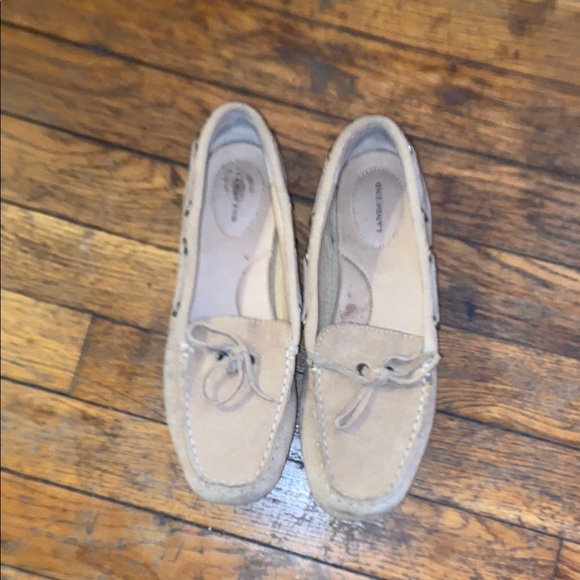 Lands' End Shoes - Tan Suede Loafers